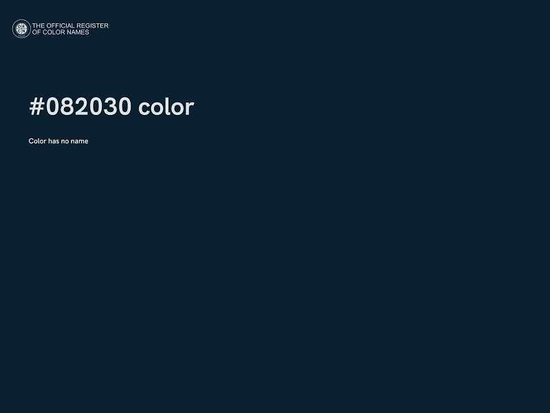 #082030 color image