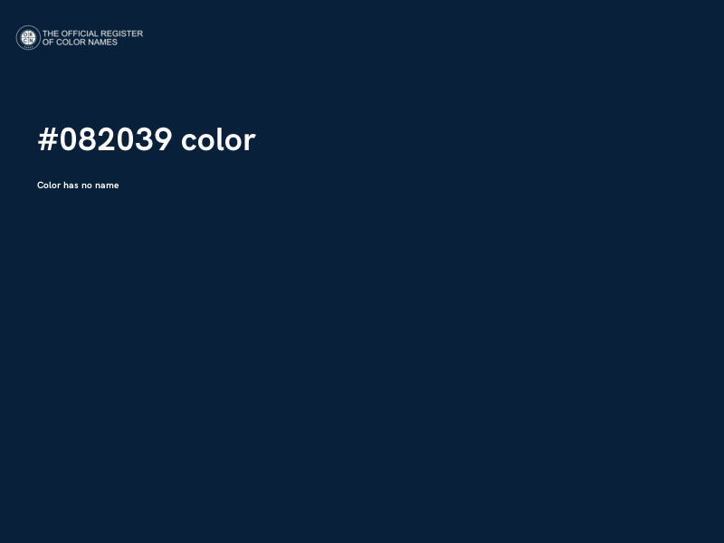 #082039 color image