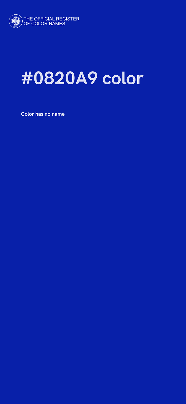 #0820A9 color image