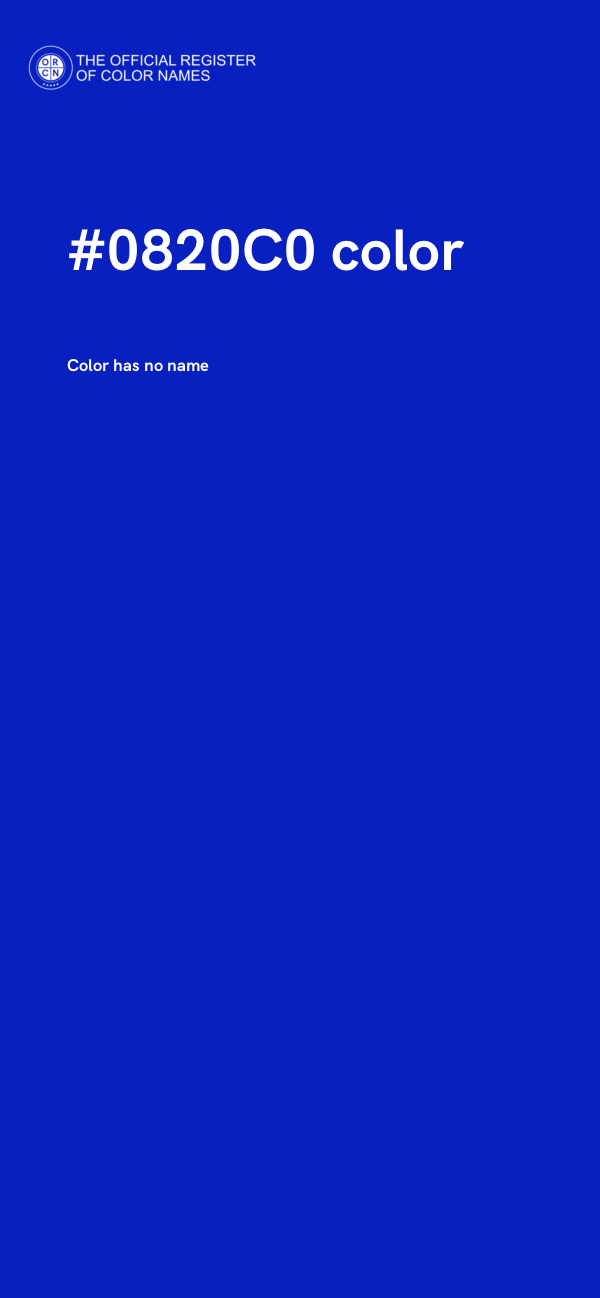 #0820C0 color image