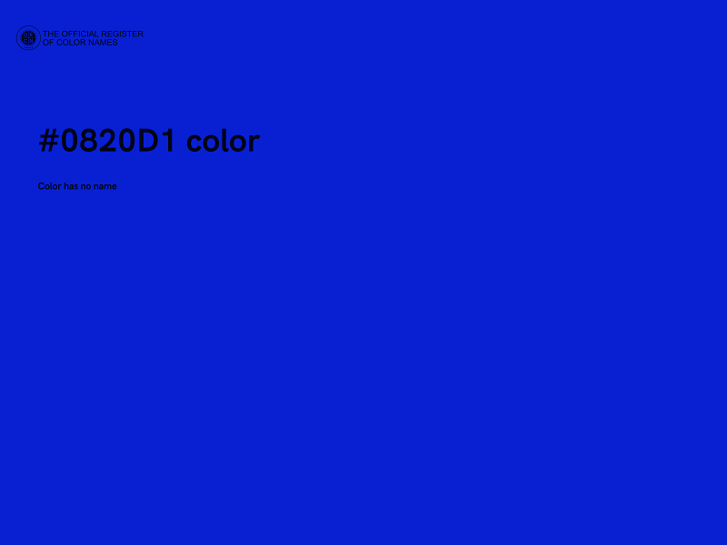 #0820D1 color image