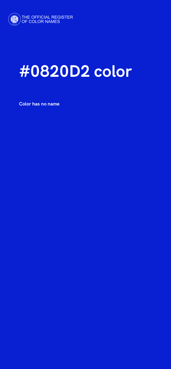 #0820D2 color image