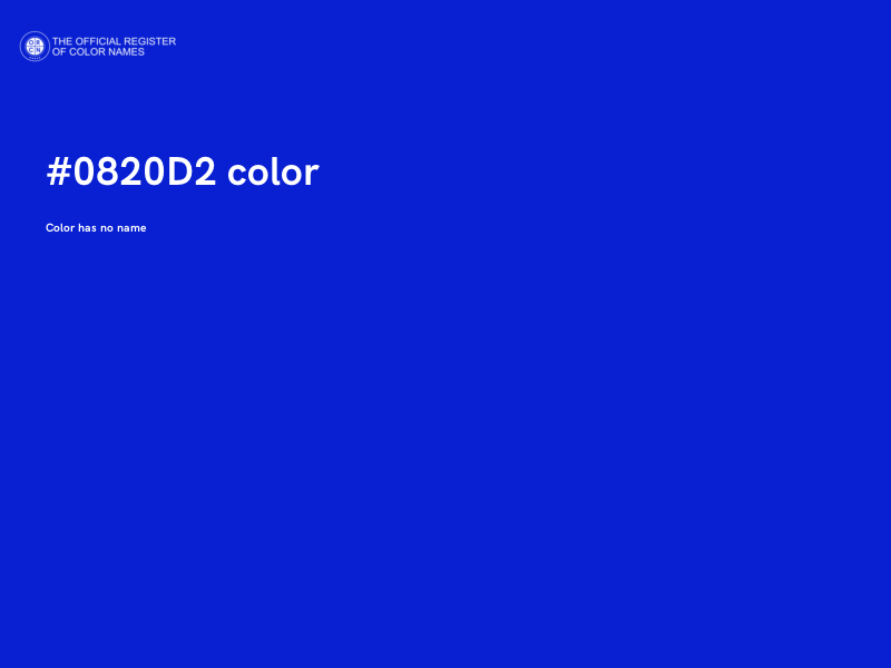 #0820D2 color image