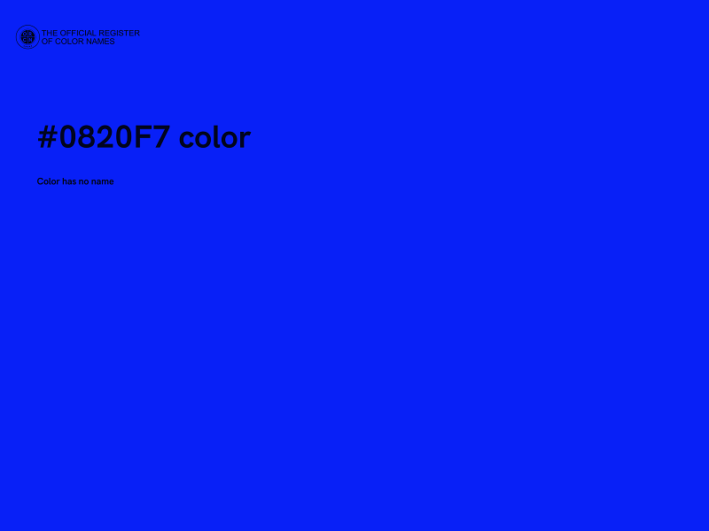 #0820F7 color image