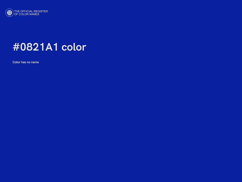 #0821A1 color image