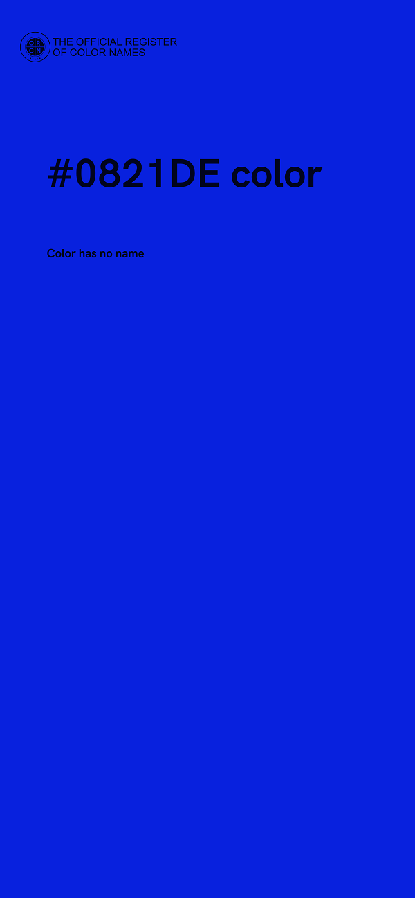 #0821DE color image