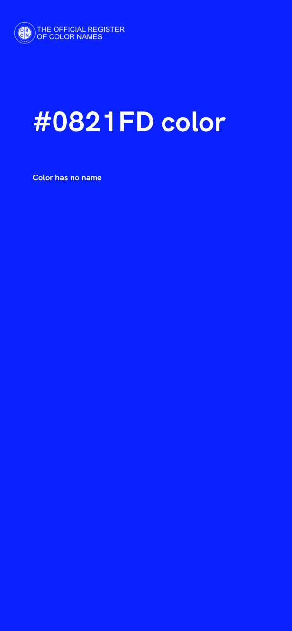 #0821FD color image