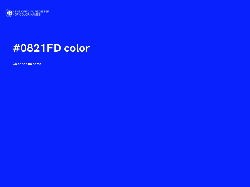 #0821FD color image