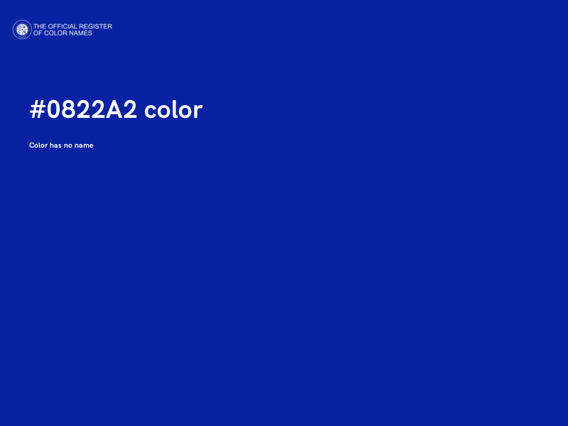 #0822A2 color image