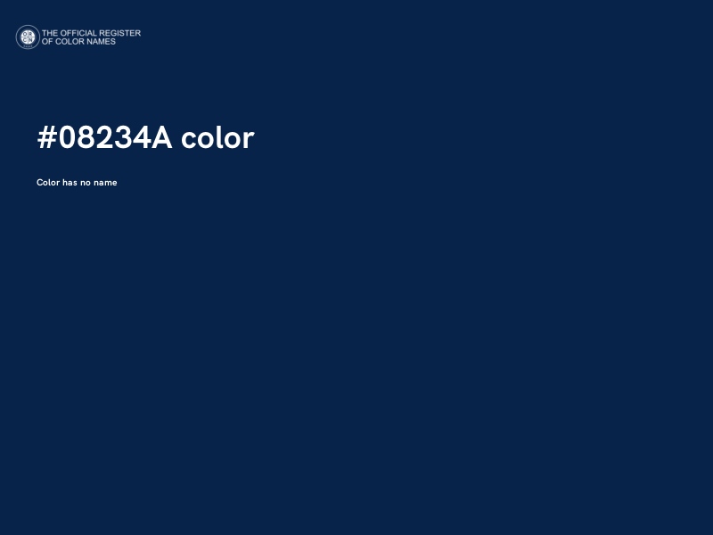 #08234A color image