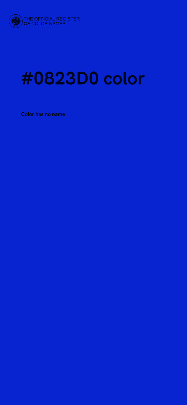 #0823D0 color image