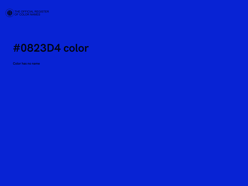 #0823D4 color image