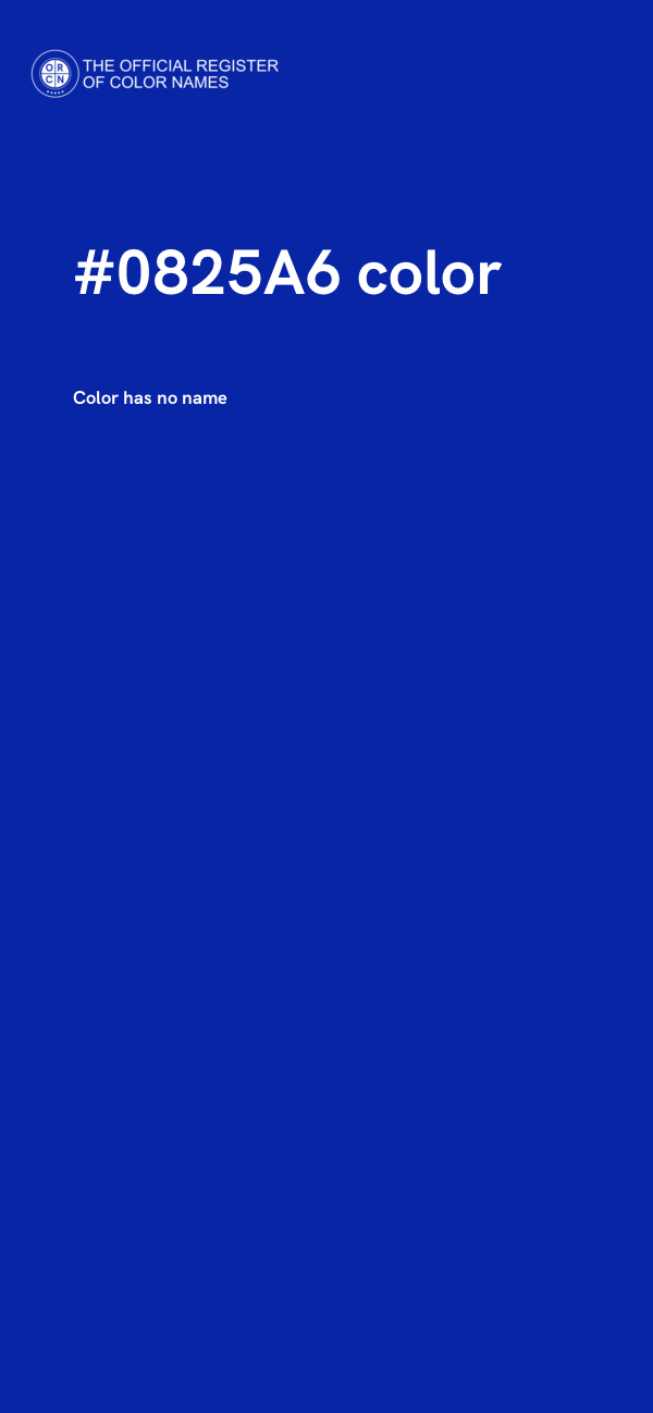 #0825A6 color image