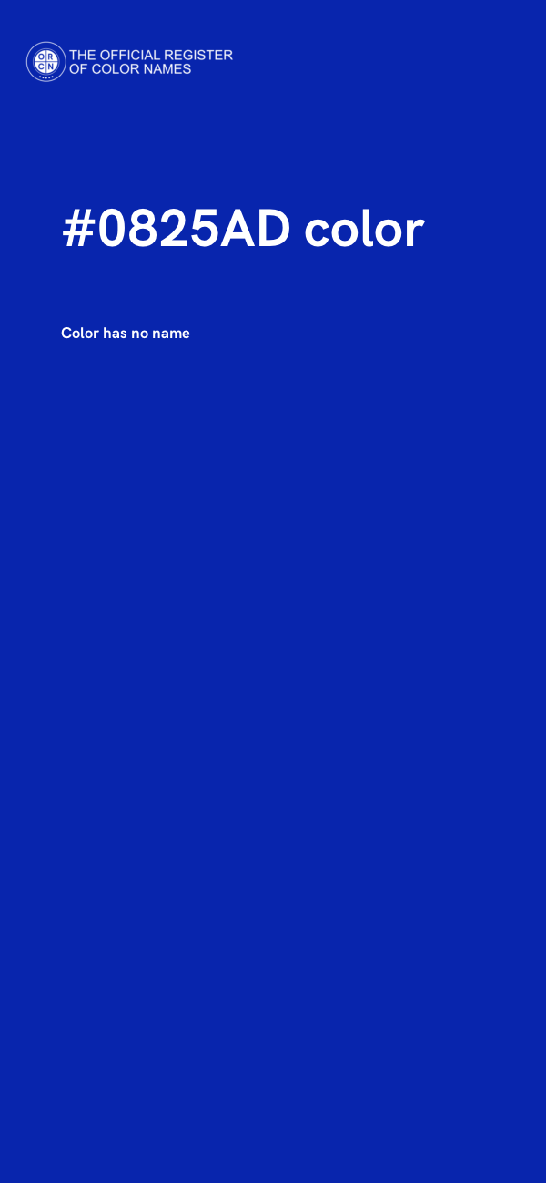 #0825AD color image