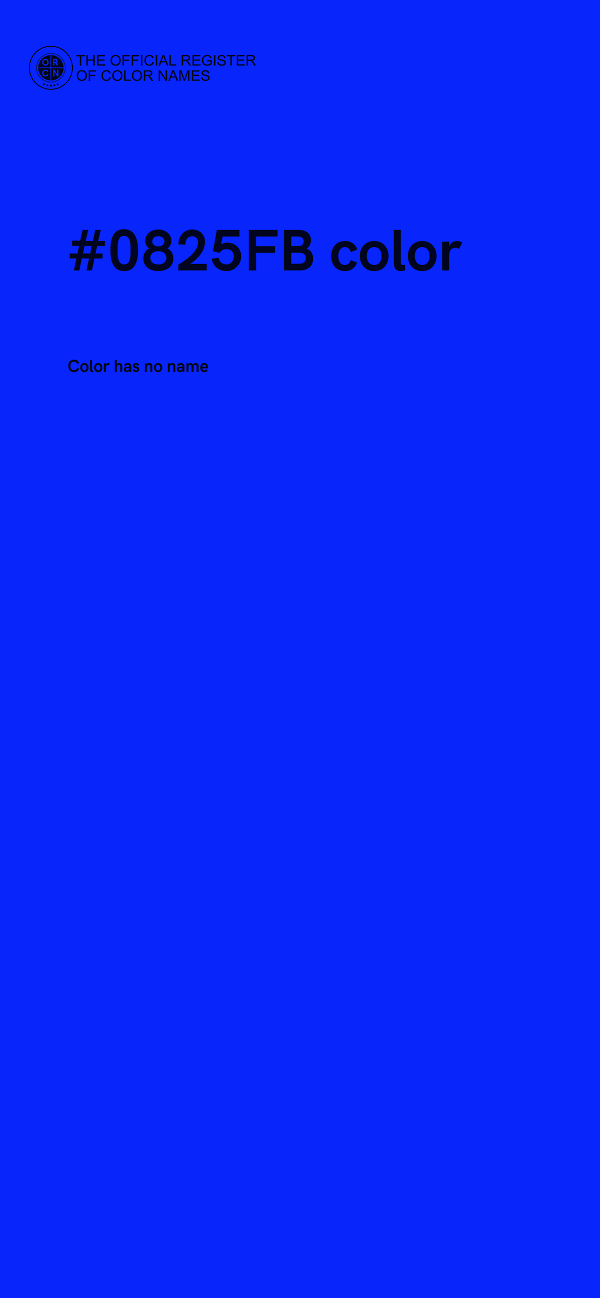 #0825FB color image