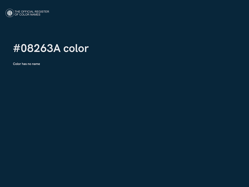 #08263A color image