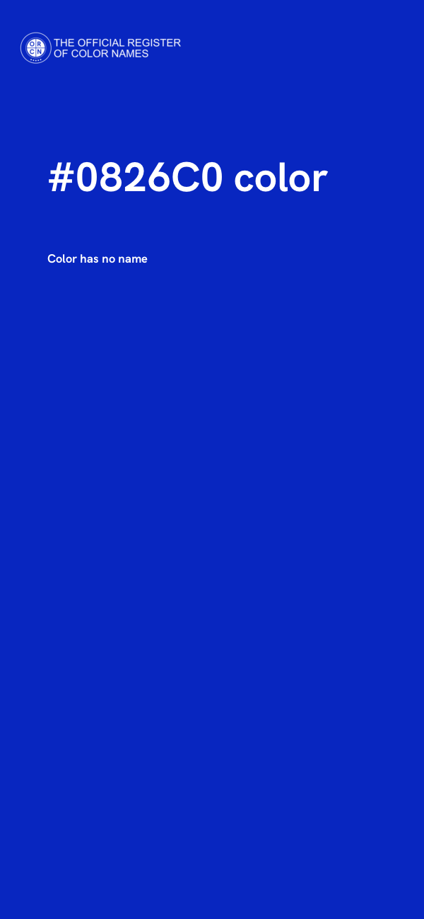 #0826C0 color image