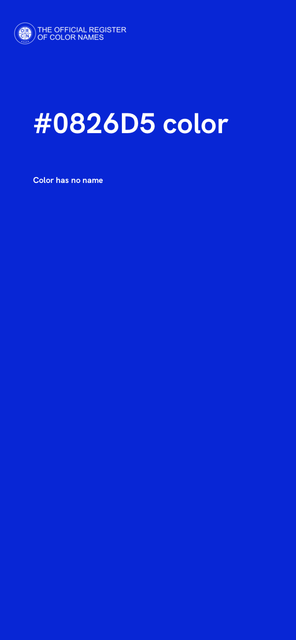 #0826D5 color image