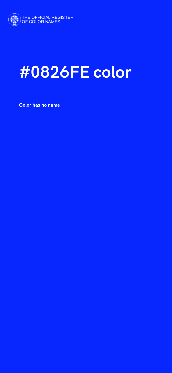 #0826FE color image