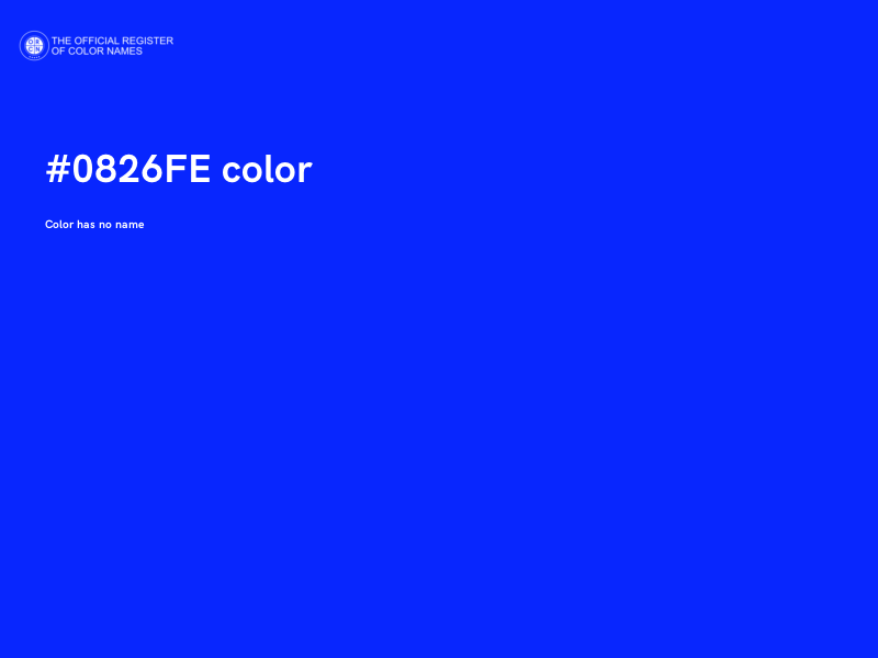 #0826FE color image