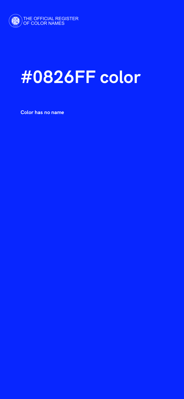 #0826FF color image