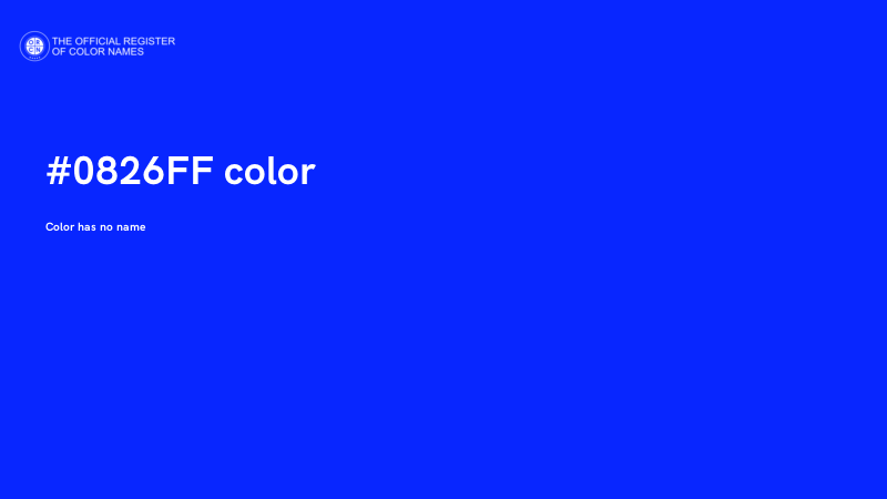 #0826FF color image
