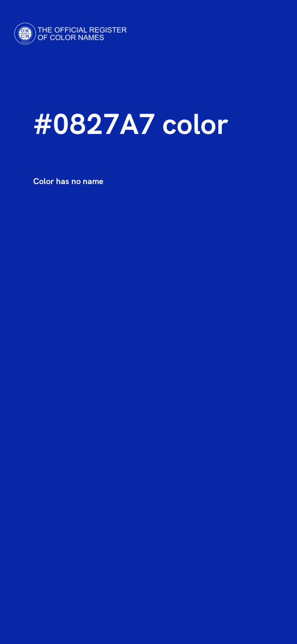 #0827A7 color image