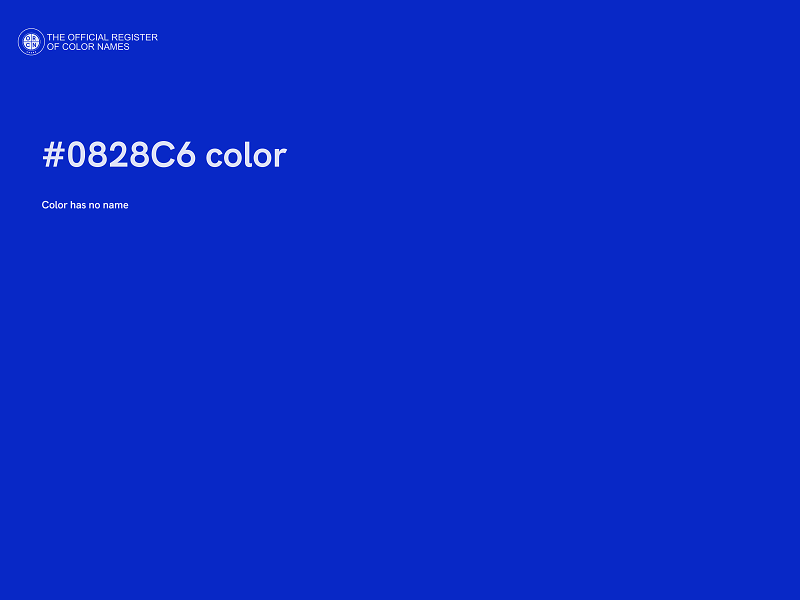 #0828C6 color image