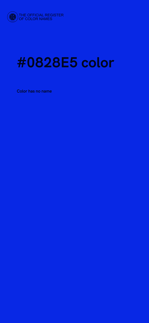 #0828E5 color image