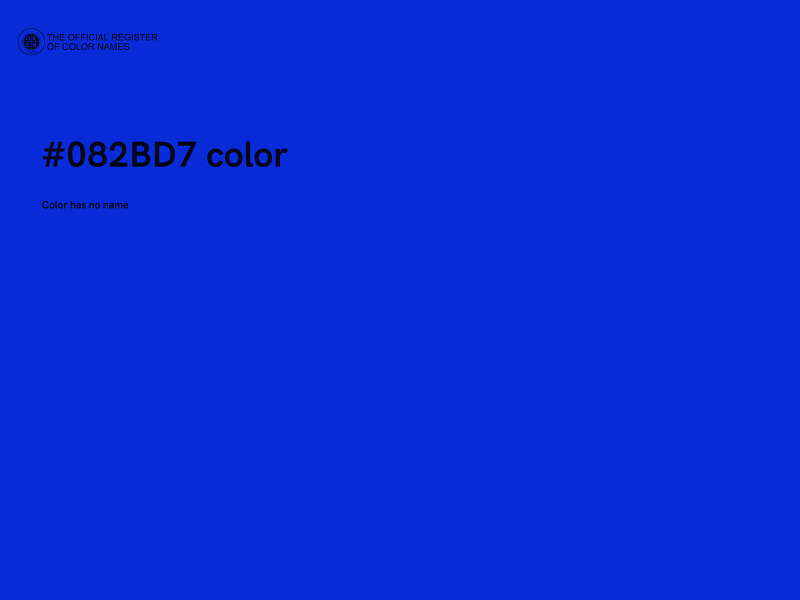 #082BD7 color image