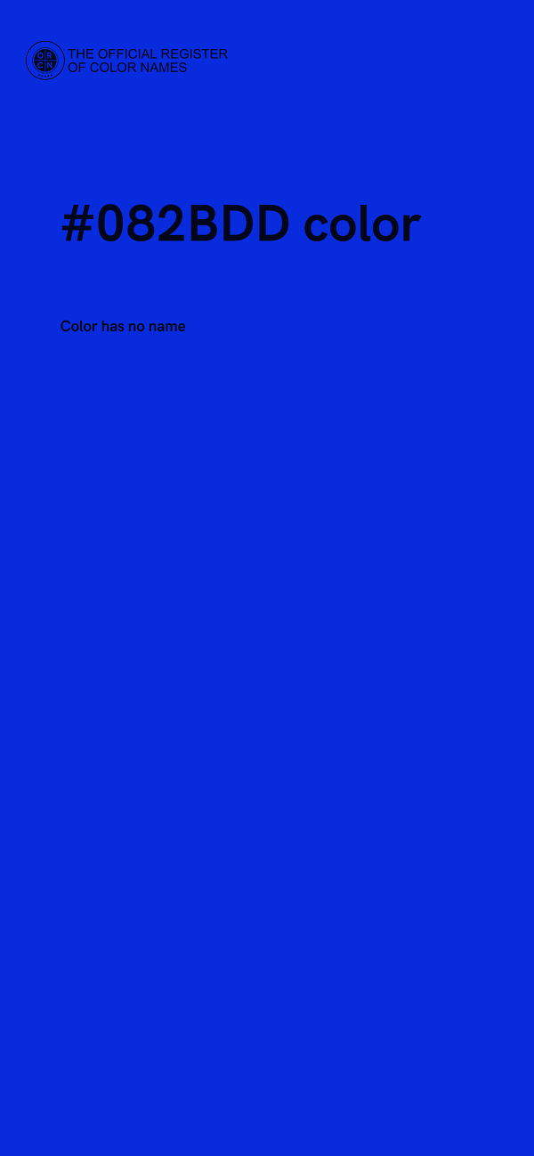 #082BDD color image