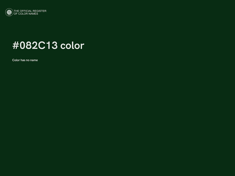 #082C13 color image