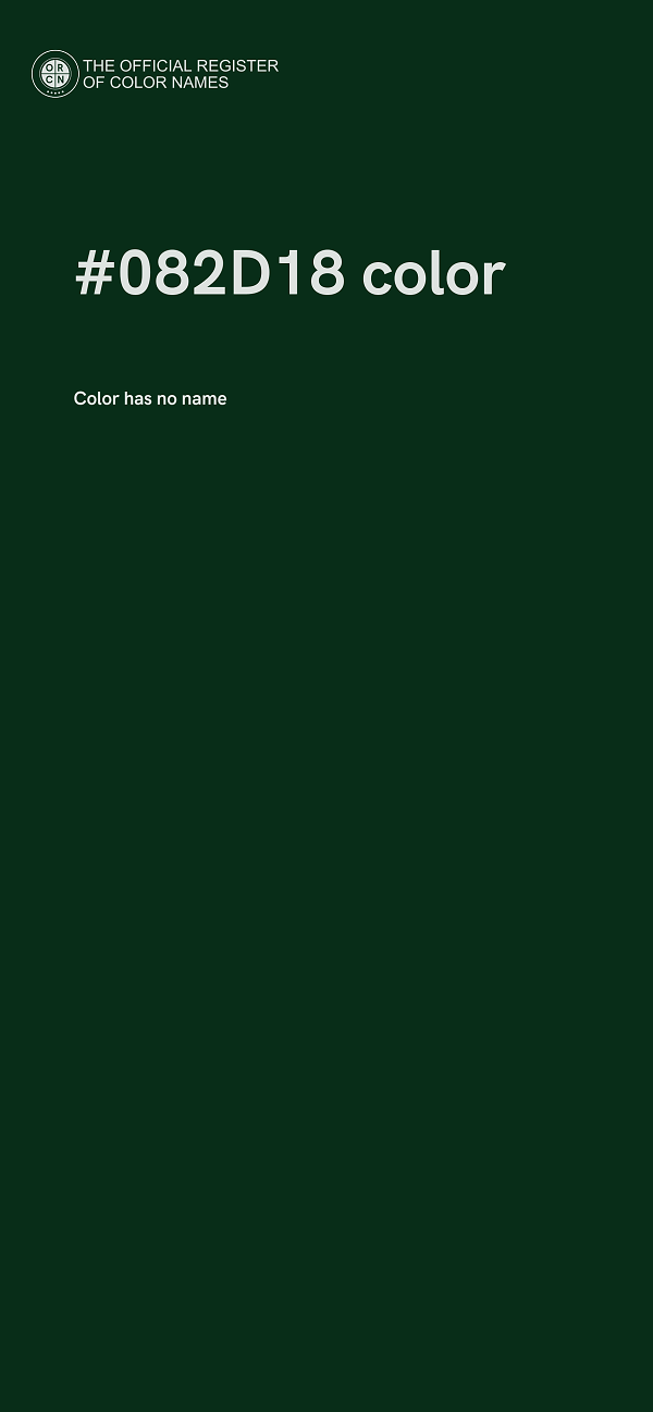 #082D18 color image