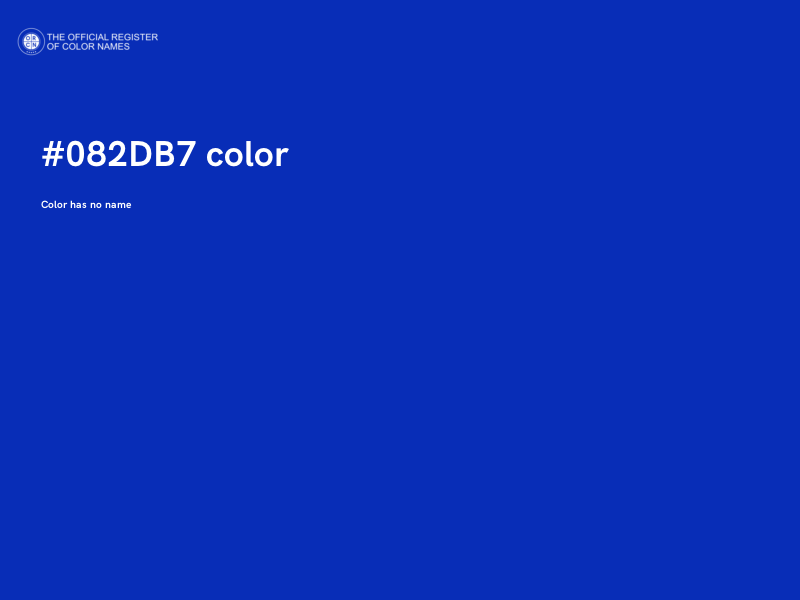 #082DB7 color image