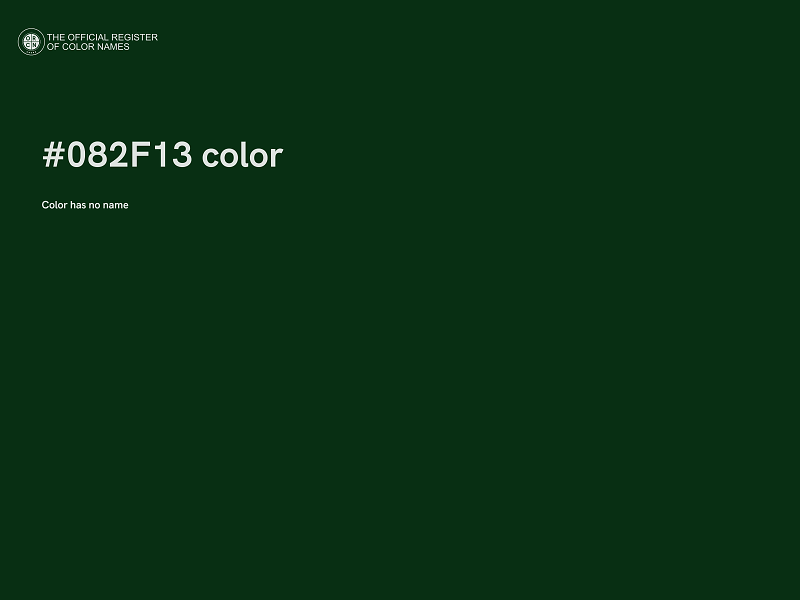 #082F13 color image