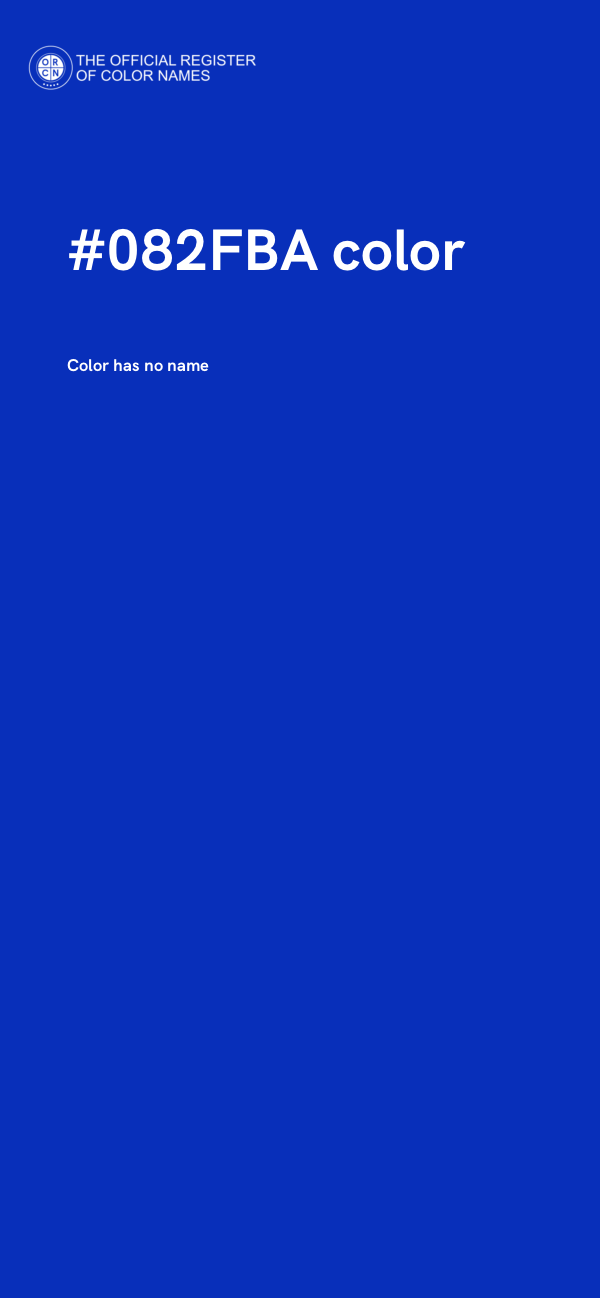#082FBA color image