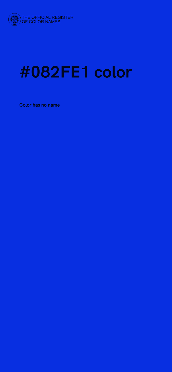 #082FE1 color image