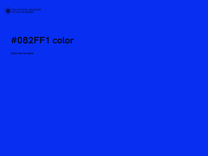 #082FF1 color image