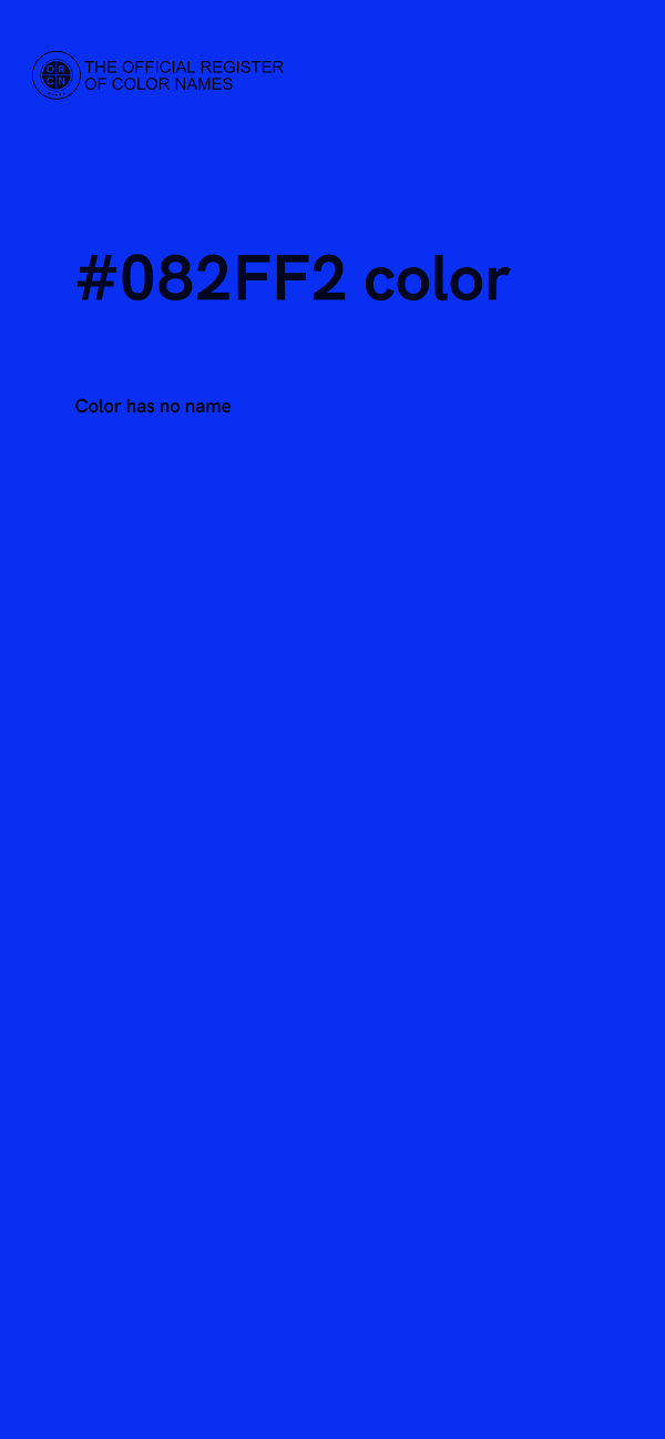 #082FF2 color image