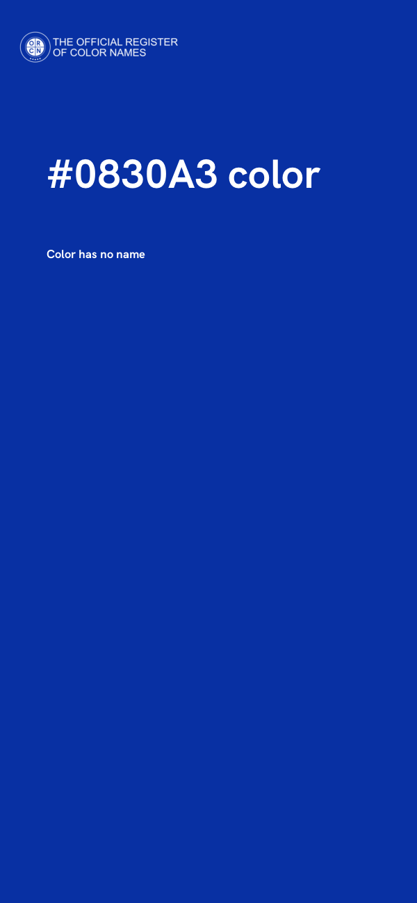 #0830A3 color image