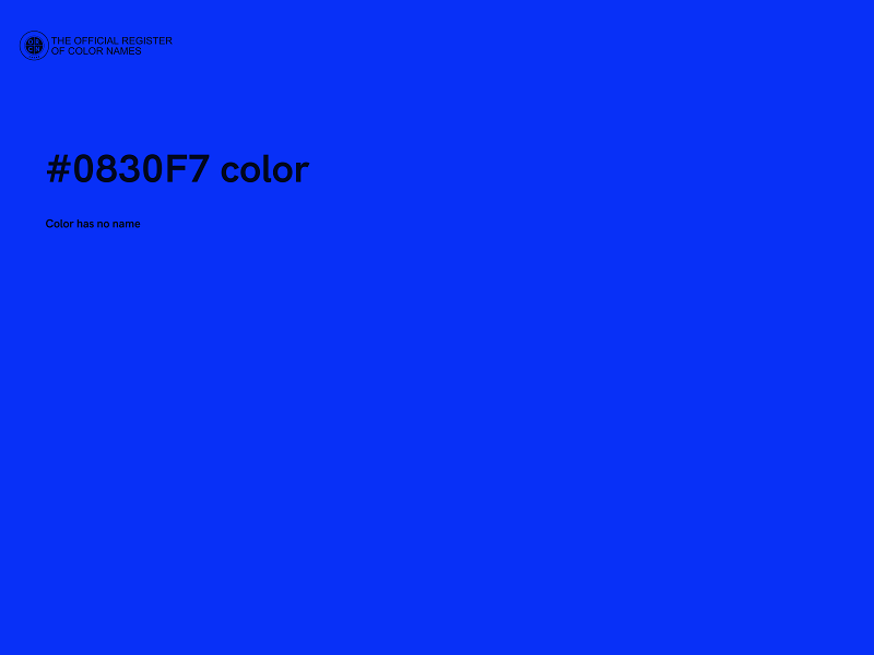 #0830F7 color image