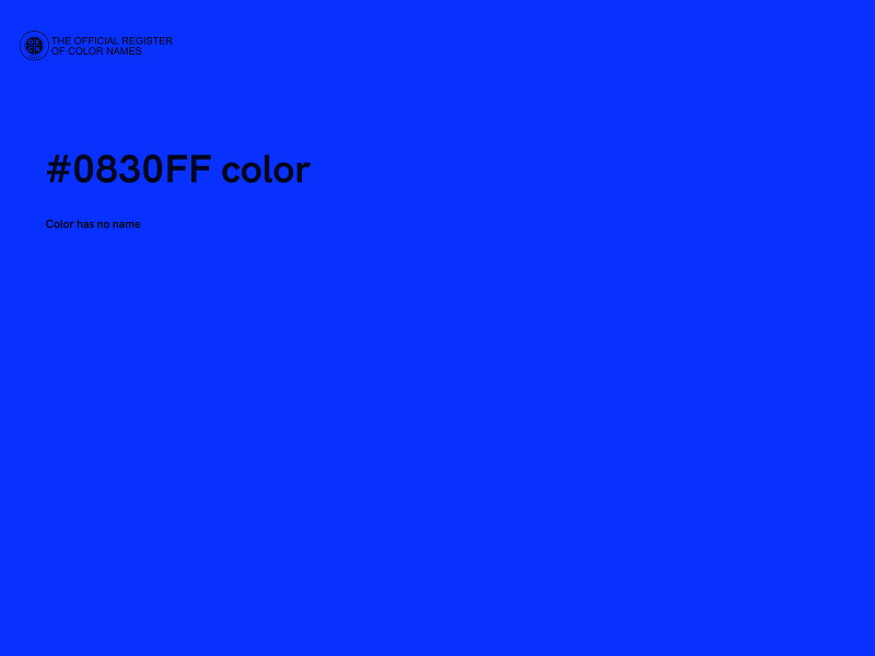 #0830FF color image