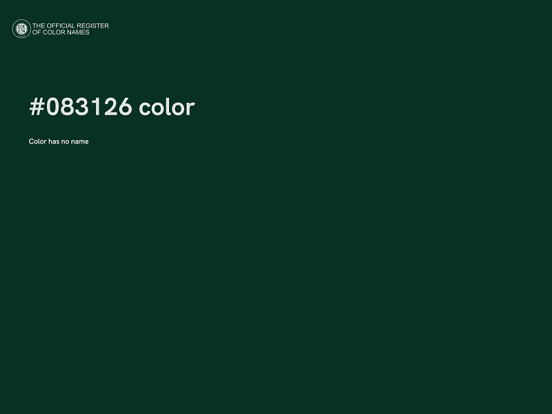 #083126 color image