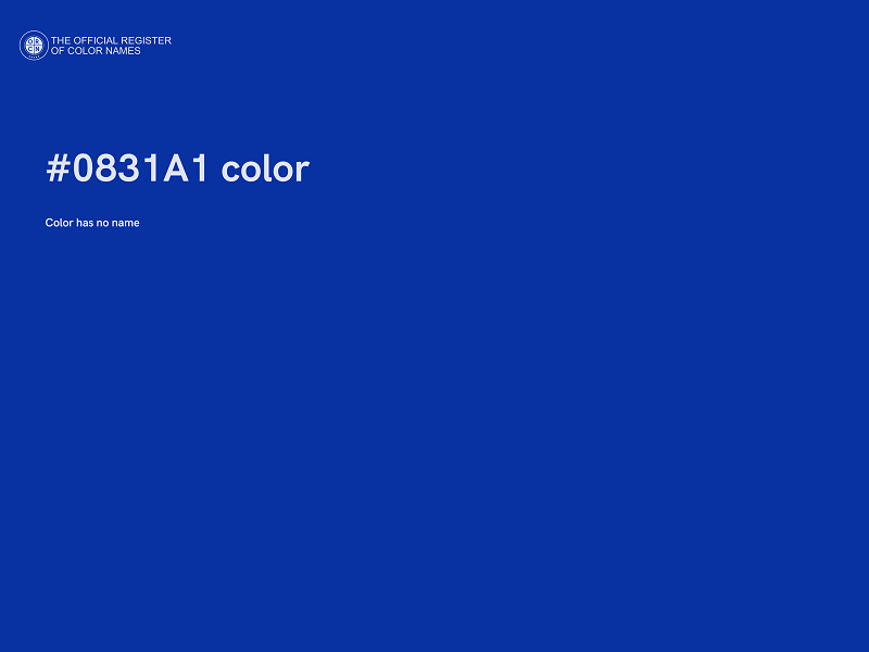 #0831A1 color image