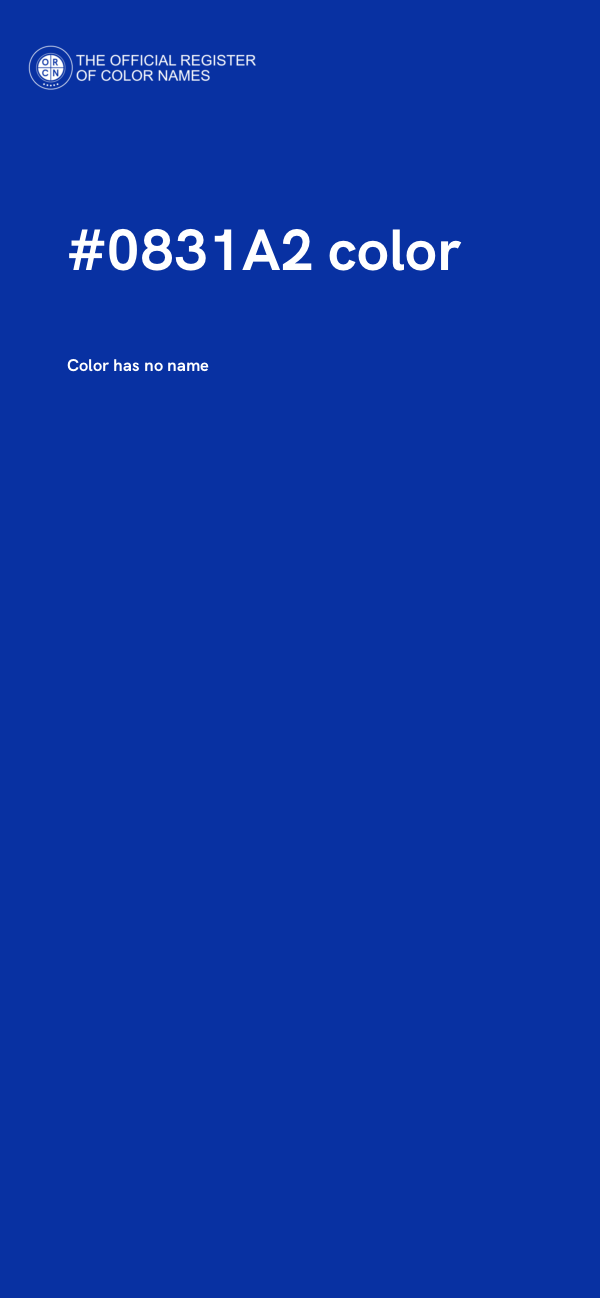 #0831A2 color image
