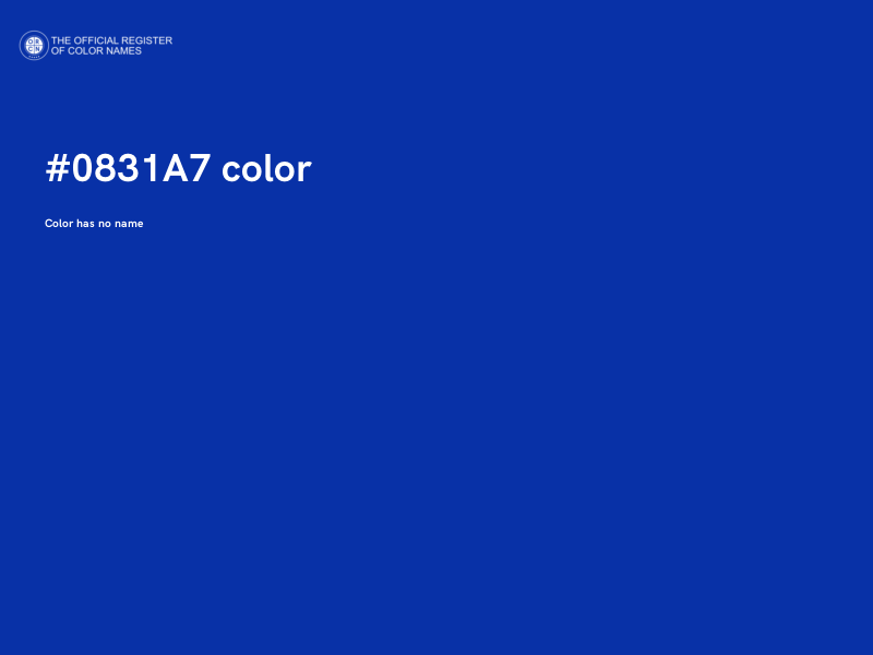 #0831A7 color image