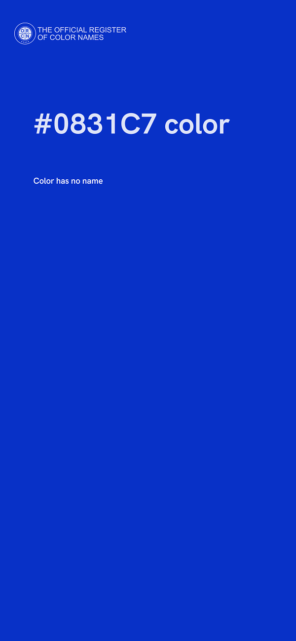 #0831C7 color image