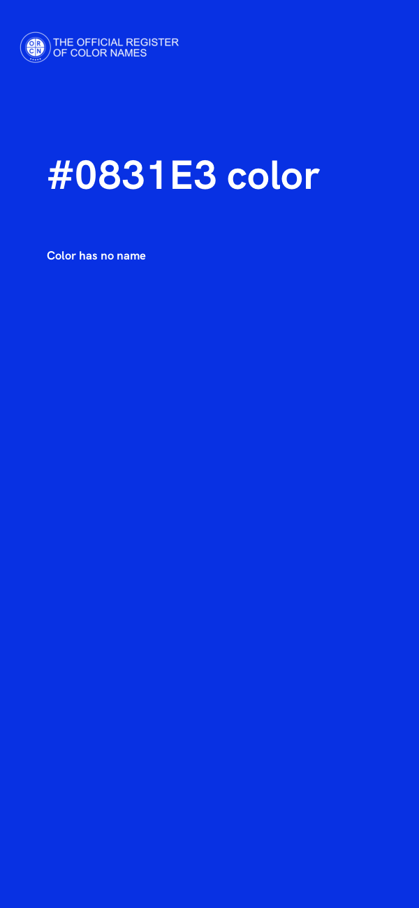 #0831E3 color image
