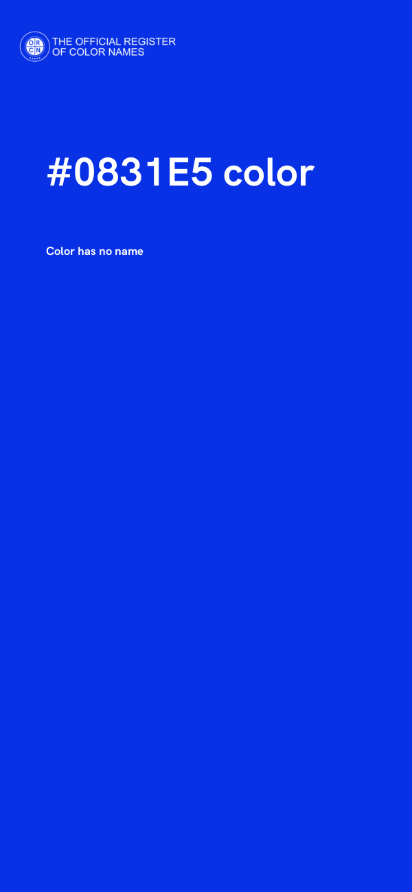 #0831E5 color image