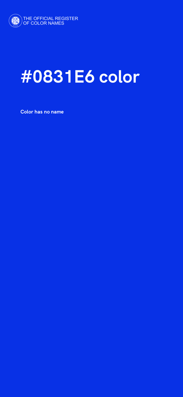 #0831E6 color image